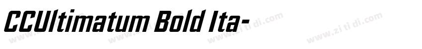 CCUltimatum Bold Ita字体转换